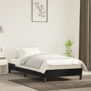 vidaXL Cadre de lit Noir 100x200 cm Velours