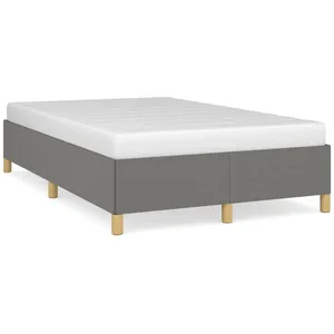 vidaXL Cadre de lit Gris foncé 120 x 200 cm Tissu pas cher