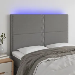 vidaXL Cadre de lit Marron foncé 160x200 cm Tissu pas cher