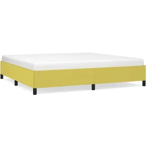 vidaXL Cadre de lit Vert 200x200 cm Tissu pas cher