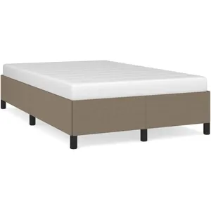 vidaXL Cadre de lit Taupe 120x200 cm Tissu pas cher