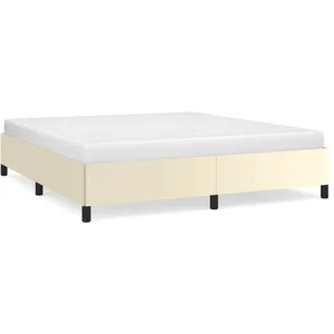 vidaXL Cadre de lit Crème 180x200 cm Similicuir pas cher