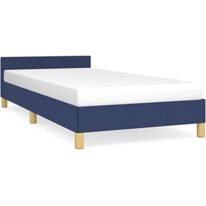 vidaXL Cadre de lit avec tête de lit Bleu 80x200 cm Tissu pas cher