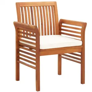 vidaXL Chaises à dîner de jardin et coussins 8pcs Bois d'acacia massif