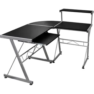 Comparateur de prix : vidaXL Bureau d'ordinateur d'angle Noir 132x112x99cm Bois d'ingénierie