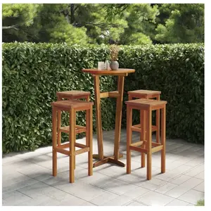 vidaXL Tabourets de bar lot de 4 bois massif d'acacia pas cher