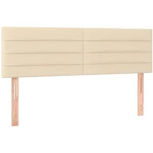 vidaXL Têtes de lit 2 pcs Crème 72x5x78/88 cm Tissu pas cher
