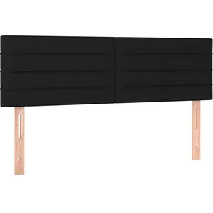 vidaXL Têtes de lit 2 pcs Noir 72x5x78/88 cm Tissu pas cher