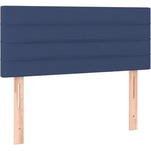 vidaXL Tête de lit Bleu 100x5x78/88 cm Tissu pas cher