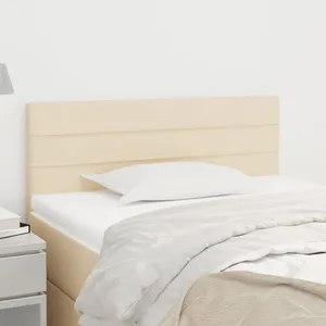 vidaXL Tête de lit Crème 90x5x78/88 cm Tissu pas cher