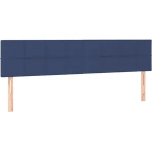 vidaXL Têtes de lit 2 pcs Bleu 100x5x78/88 cm Tissu pas cher