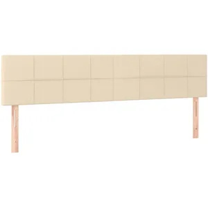 vidaXL Têtes de lit 2 pcs Crème 90x5x78/88 cm Tissu