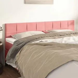 vidaXL Têtes de lit 2 pcs Rose 100x5x78/88 cm Velours pas cher