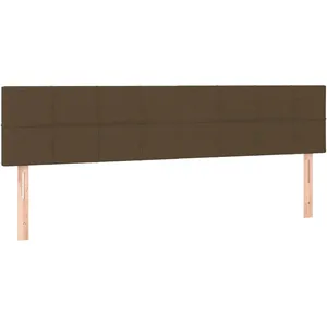 vidaXL Têtes de lit 2 pcs Marron Foncé 80x5x78/88 cm Tissu