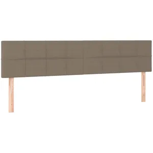 vidaXL Têtes de lit 2 pcs Taupe 80x5x78/88 cm Tissu pas cher