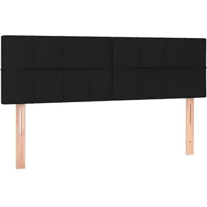 vidaXL Têtes de lit 2 pcs Noir 72x5x78/88 cm Tissu pas cher