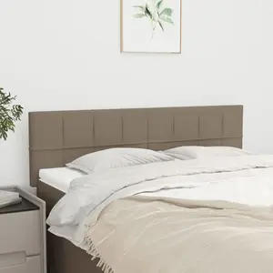 vidaXL Têtes de lit 2 pcs Taupe 72x5x78/88 cm Tissu pas cher