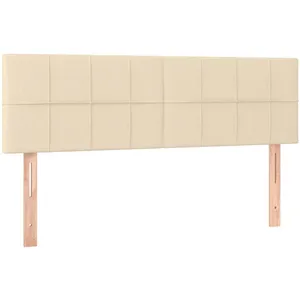 vidaXL Têtes de lit 2 pcs Crème 72x5x78/88 cm Tissu pas cher