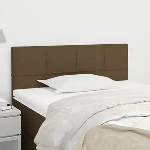 vidaXL Tête de lit Marron Foncé 90x5x78/88 cm Tissu pas cher