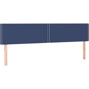 vidaXL Têtes de lit 2 pcs Bleu 90x5x78/88 cm Tissu pas cher