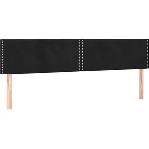 vidaXL Têtes de lit 2 pcs Noir 80x5x78/88 cm Velours pas cher