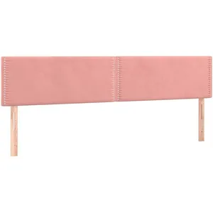 vidaXL Têtes de lit 2 pcs Rose 80x5x78/88 cm Velours pas cher