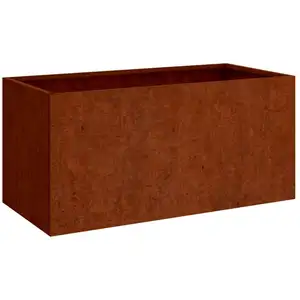 Comparateur de prix : vidaXL Jardinière 62x30x29 cm acier corten