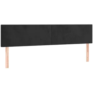 vidaXL Têtes de lit 2 pcs Noir 90x5x78/88 cm Velours pas cher