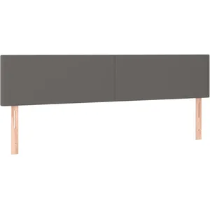 Comparateur de prix : vidaXL Têtes de lit 2 pcs Gris 80x5x78/88 cm Similicuir
