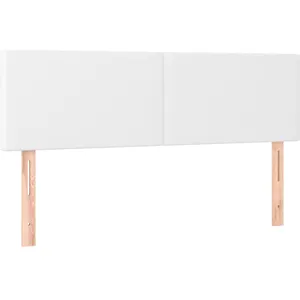vidaXL Têtes de lit 2 pcs Blanc 72x5x78/88 cm Similicuir pas cher