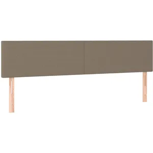vidaXL Têtes de lit 2 pcs Taupe 90x5x78/88 cm Tissu pas cher