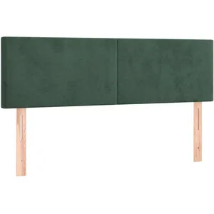 vidaXL Têtes de lit 2 pcs Vert foncé 72x5x78/88 cm Velours pas cher