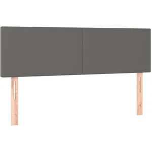 Comparateur de prix : vidaXL Têtes de lit 2 pcs Gris 72x5x78/88 cm Similicuir