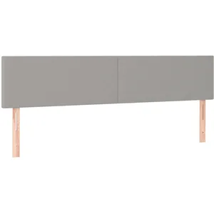 Comparateur de prix : vidaXL Têtes de lit 2 pcs Gris clair 80x5x78/88 cm Tissu
