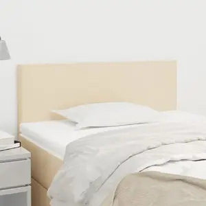 vidaXL Tête de lit Crème 100x5x78/88 cm Tissu pas cher
