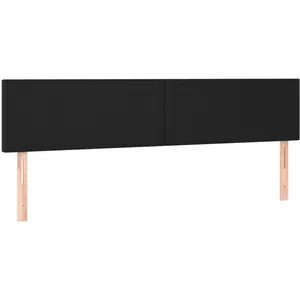 vidaXL Têtes de lit 2 pcs Noir 80x5x78/88 cm Similicuir