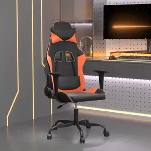 Comparateur de prix : vidaXL Chaise de jeu de massage Noir et orange Similicuir