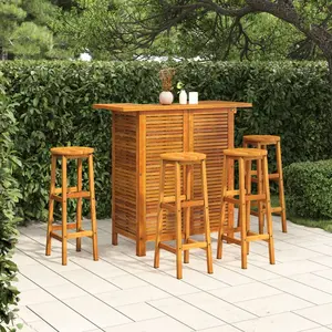 Comparateur de prix : vidaXL Ensemble de bar de jardin 5 pcs Bois d'acacia solide