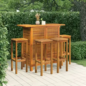 Comparateur de prix : vidaXL Ensemble de bar de jardin 5 pcs Bois d'acacia massif