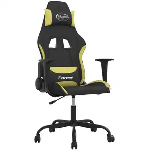 Comparateur de prix : vidaXL Chaise de jeu de massage Noir et vert clair Tissu