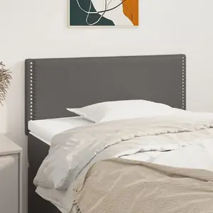 vidaXL Tête de lit Gris 80x5x78/88 cm Similicuir pas cher