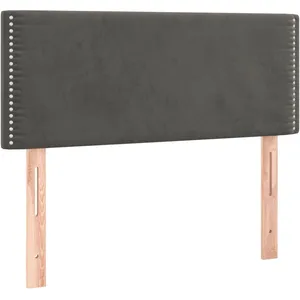 vidaXL Tête de lit Gris foncé 90x5x78/88 cm Velours pas cher