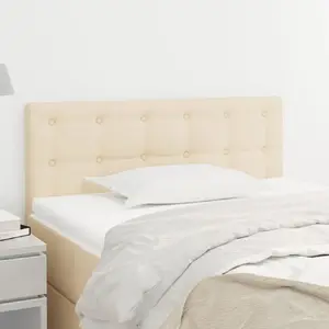vidaXL Tête de lit Crème 100x5x78/88 cm Tissu pas cher