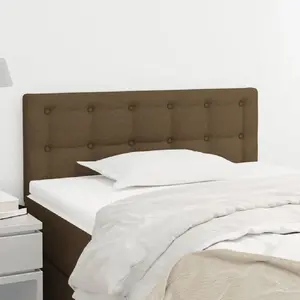 vidaXL Tête de lit Marron Foncé 80x5x78/88 cm Tissu pas cher