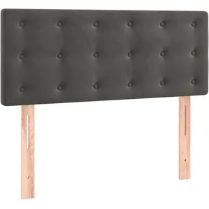 vidaXL Tête de lit Gris foncé 80x5x78/88 cm Velours pas cher