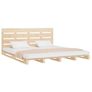 Vidaxl - Cadre de lit 200x200 cm bois de pin massif Naturel pas cher