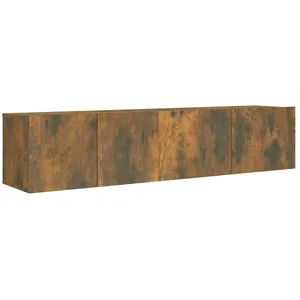 Comparateur de prix : vidaXL Ensemble de meubles TV 2 pcs Chêne fumé Bois d'ingénierie