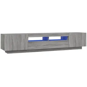 vidaXL Ensemble de meubles TV avec lumières LED 2 pcs Sonoma gris