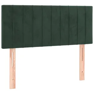 vidaXL Tête de lit Vert foncé 90x5x78/88 cm Velours pas cher