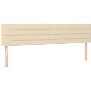 Comparateur de prix : vidaXL Têtes de lit 2 pcs Crème 90x5x78/88 cm Tissu